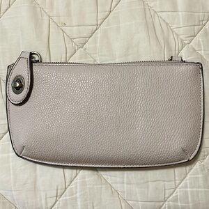 Clutch with detachable crossbody strap